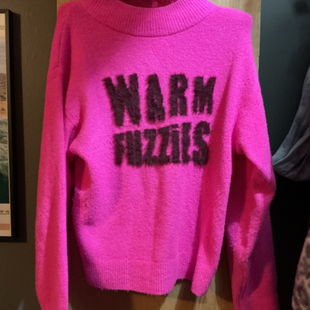 a new day Bright Pink Cowl Neck Sweater - Picture 4 of 5